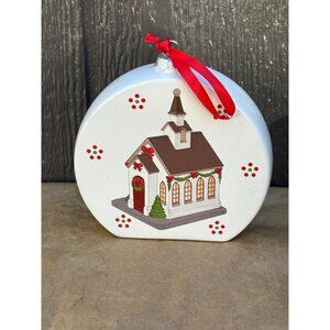 Temp-tations by Tara Ceramic Church Christmas Eve Munch Ornament Recipe Decor